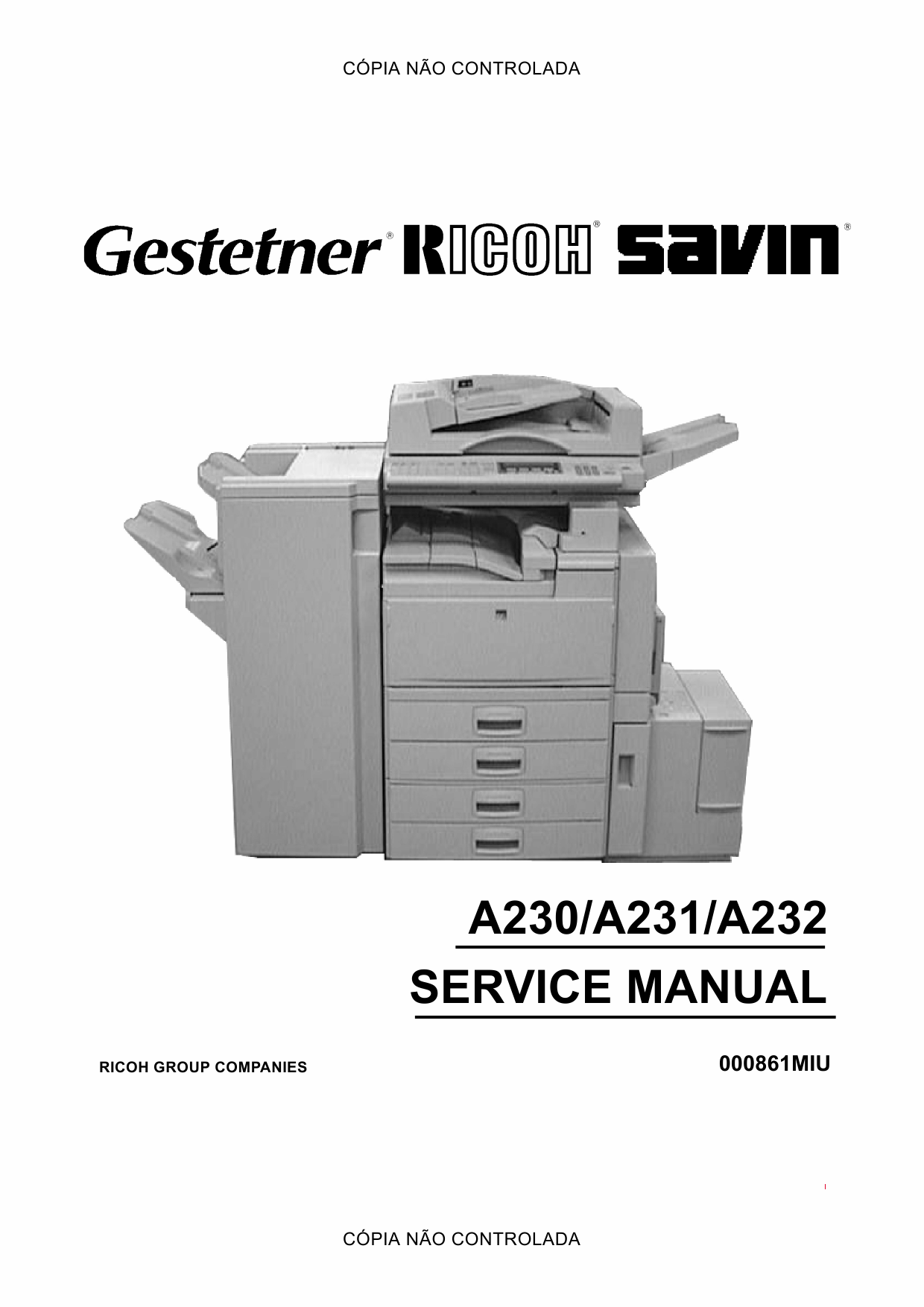 RICOH Aficio 340 350 450 A230 A231 A232 Service Manual-1